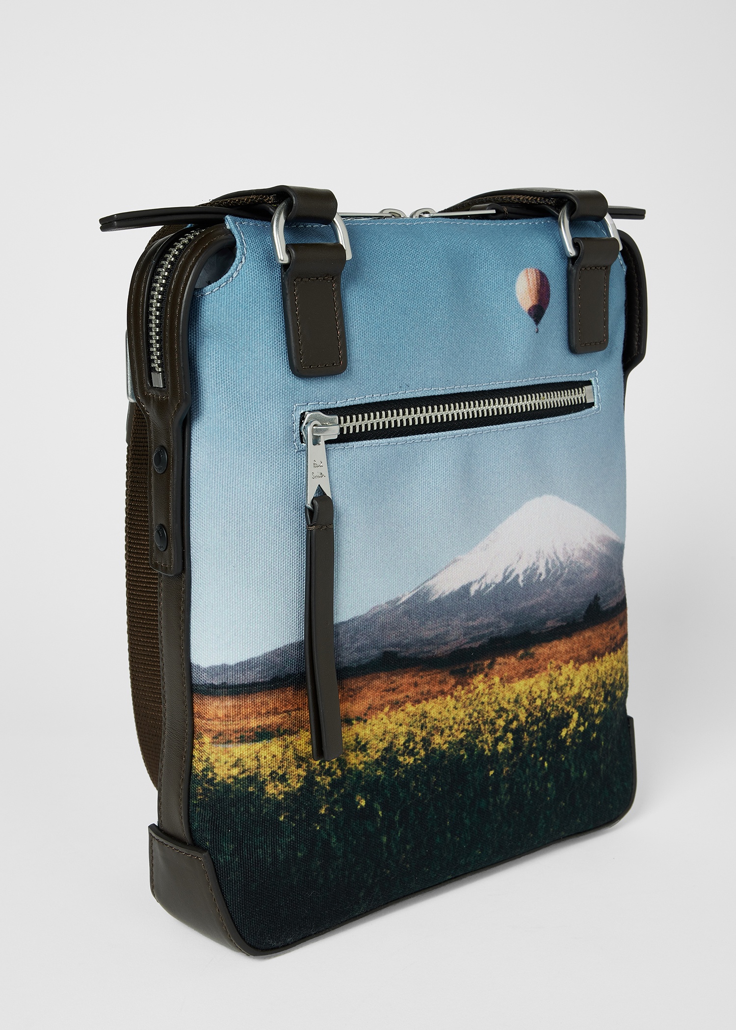 'Signature Stripe Balloon Mount Fuji' Print Flight Bag - 4