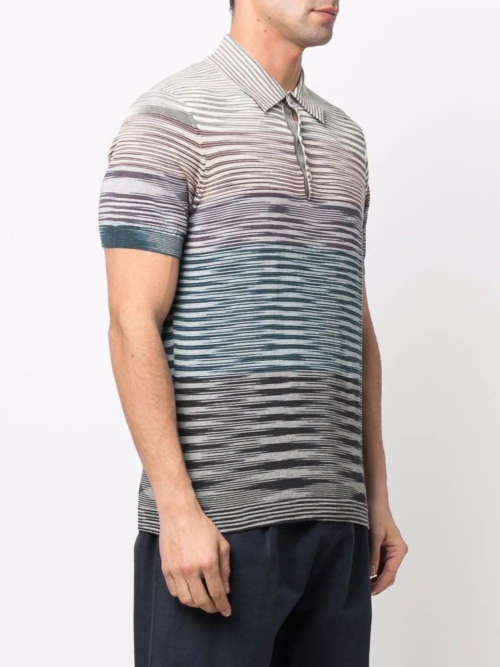 striped short-sleeved T-shirt - 3