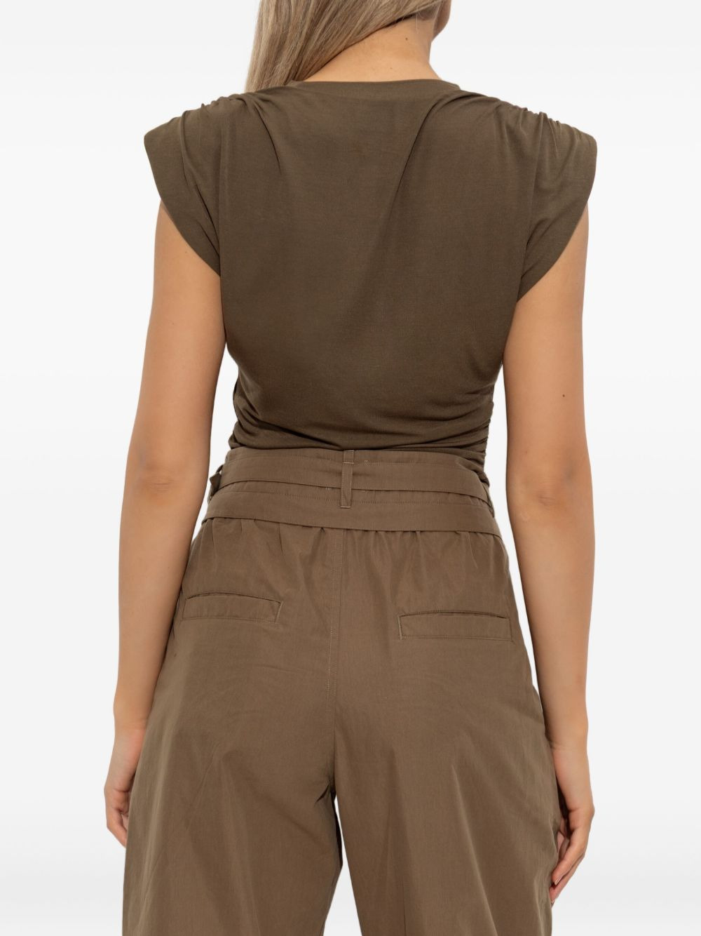 shoulder-padded top - 4