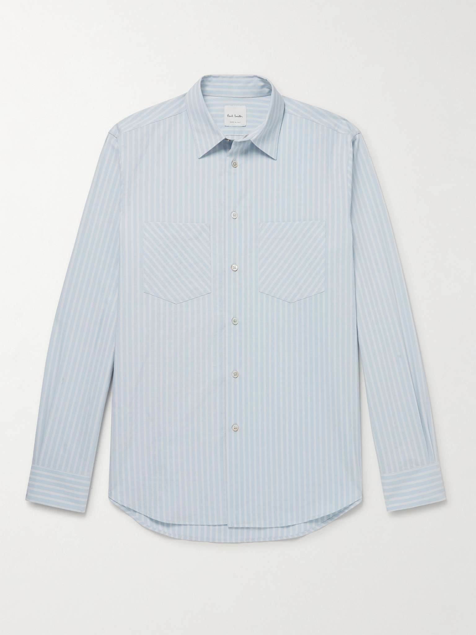 Striped Cotton-Poplin Shirt - 1