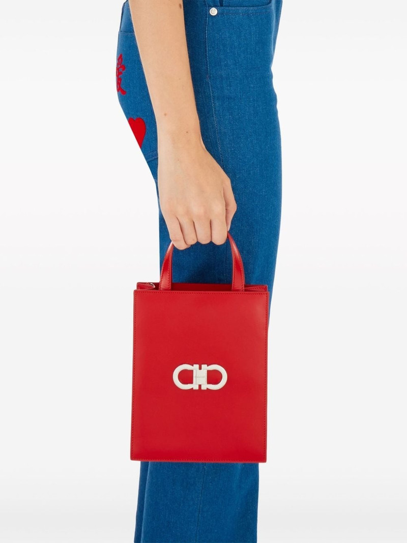 small Double Gancini leather tote bag 3