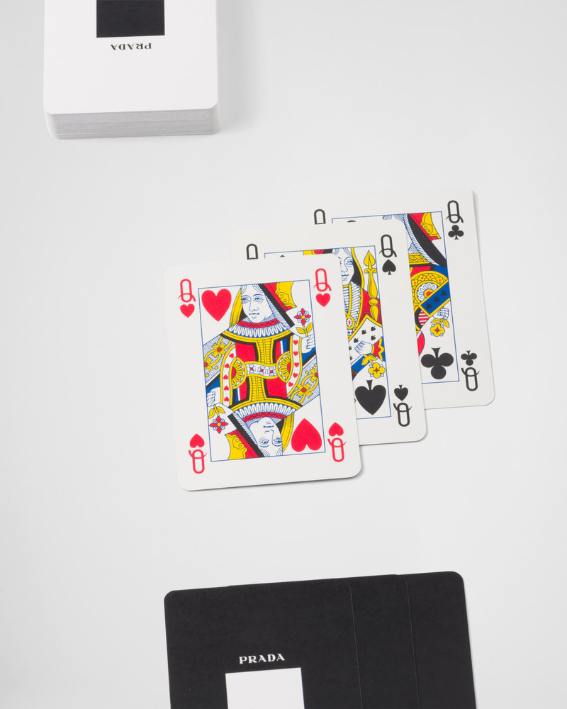 Prada Playing card kit with three card decks outlook