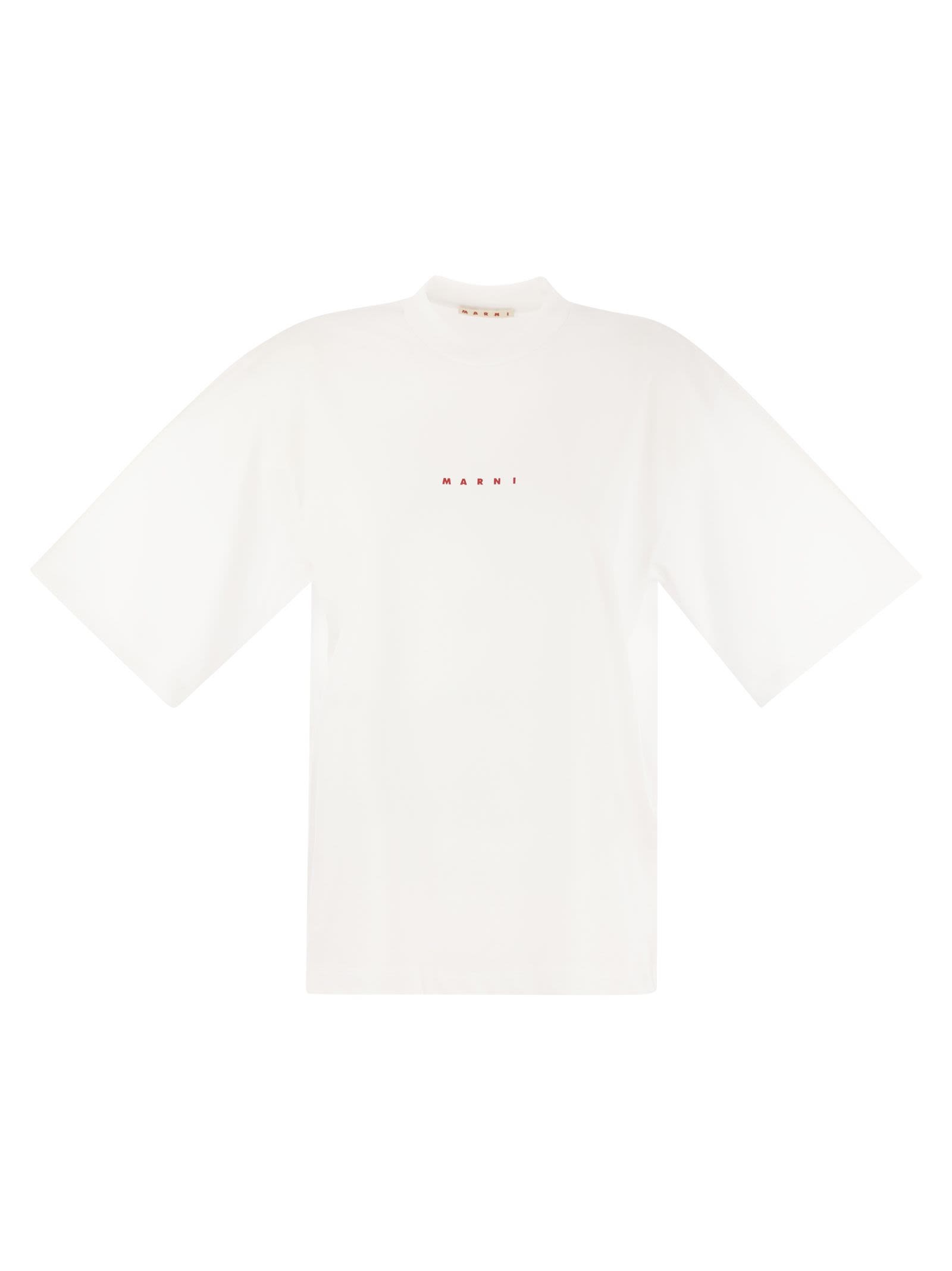 Marni Women Cotton T-Shirt With Logo - 1
