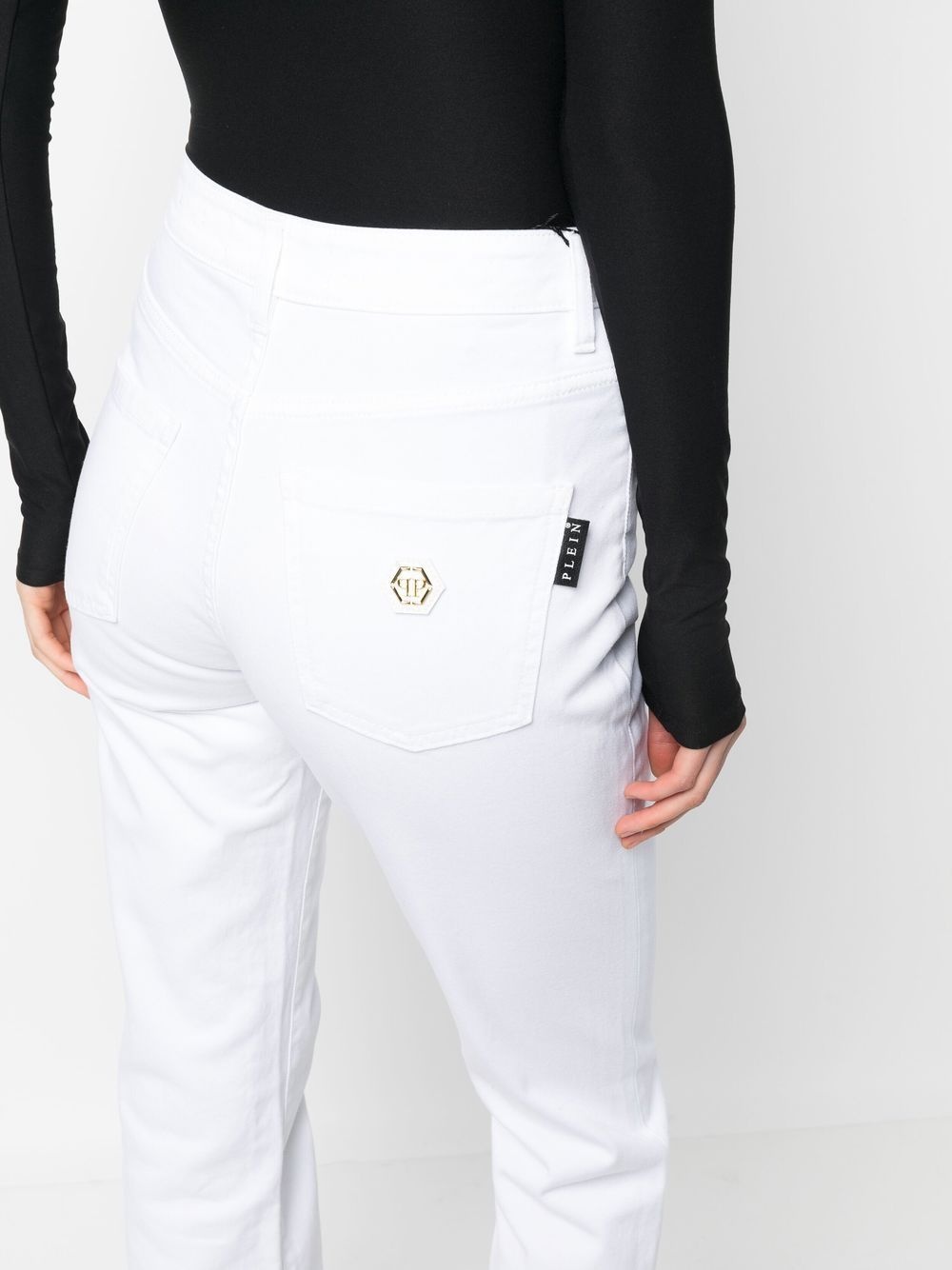 high-waisted flared jeans - 5