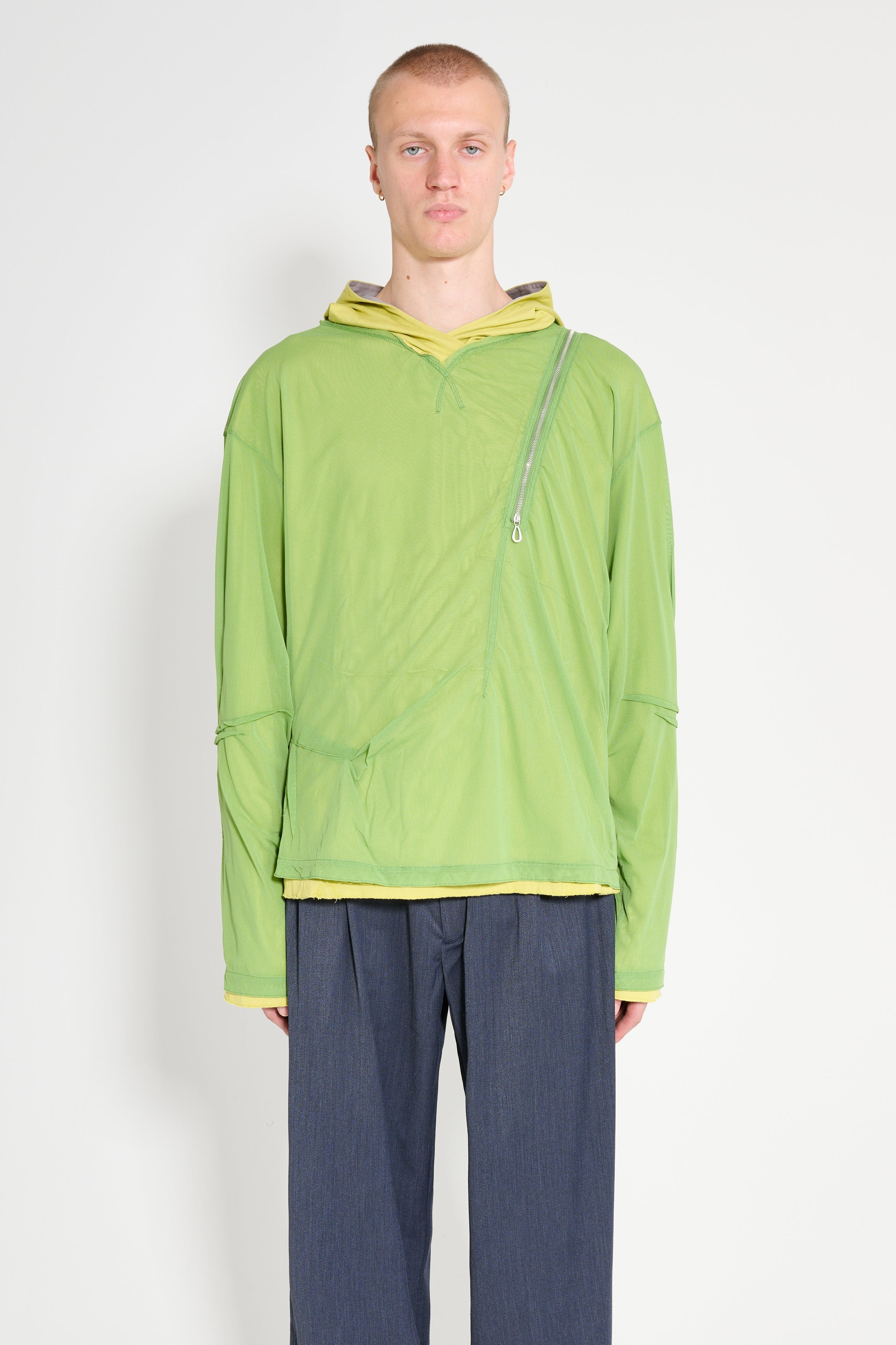 Kiko Kostadinov KIKO KOSTADINOV KNOX MESH HOODIE LIME