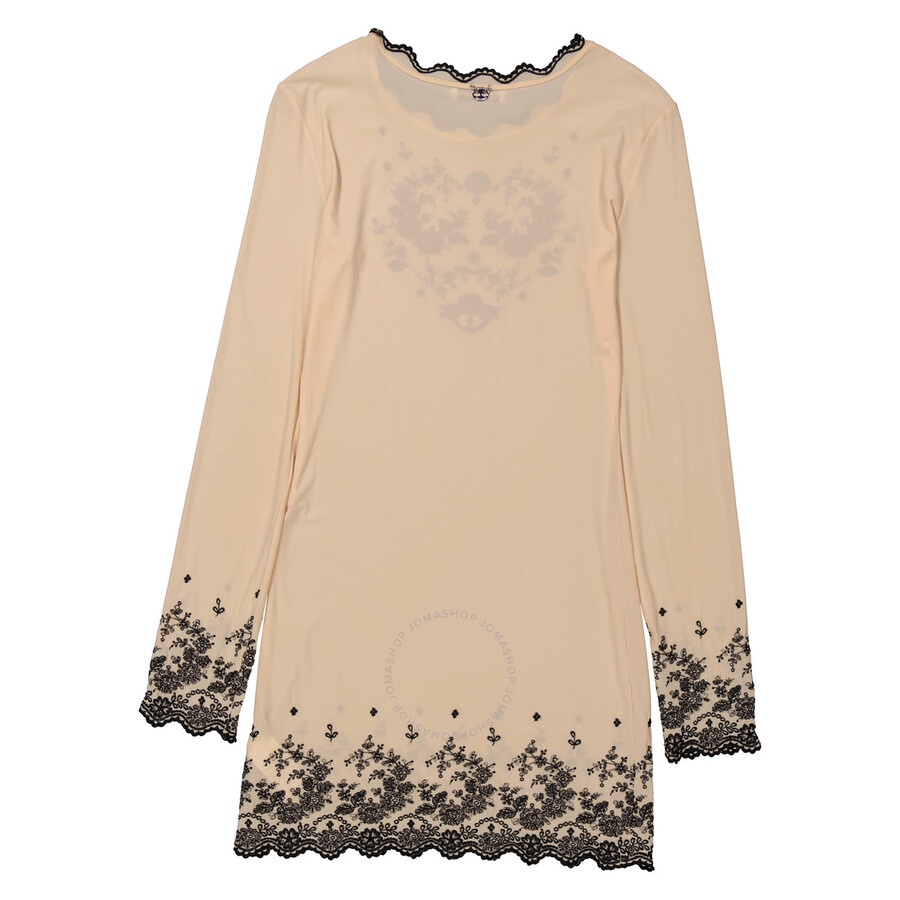 Rabanne Ladies Long-Sleeve Floral Embroidered Mini Dress - 7