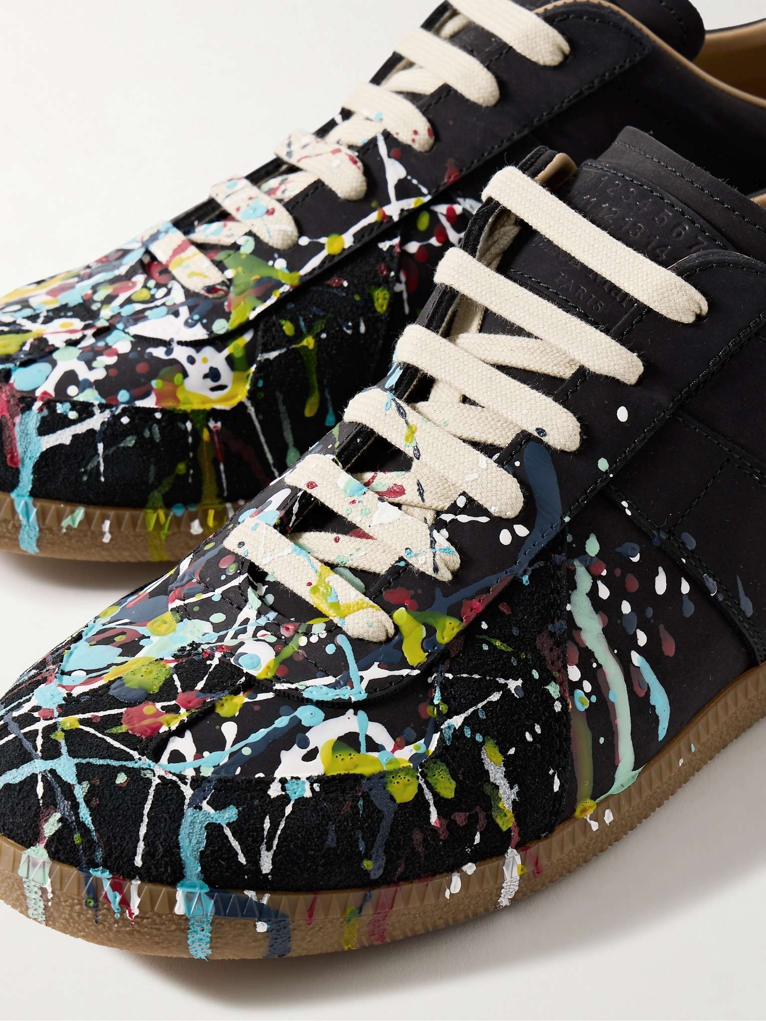 マルジェラ スプラッシュペイント REPRICA WS0087 SX8965 965 Maison Margiela Men's Replica Paint-Splatter Sneakers