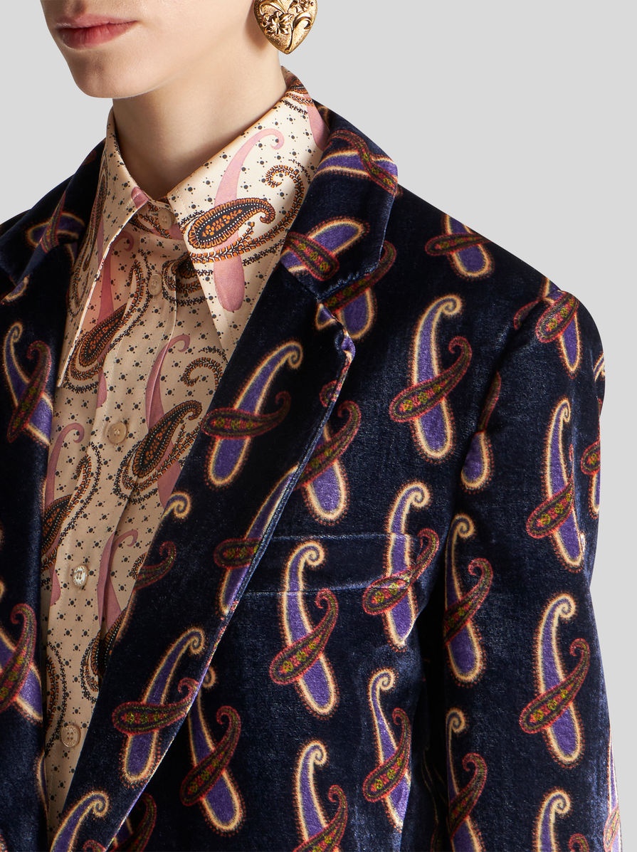 VELVET JACKET WITH PAISLEY - 2
