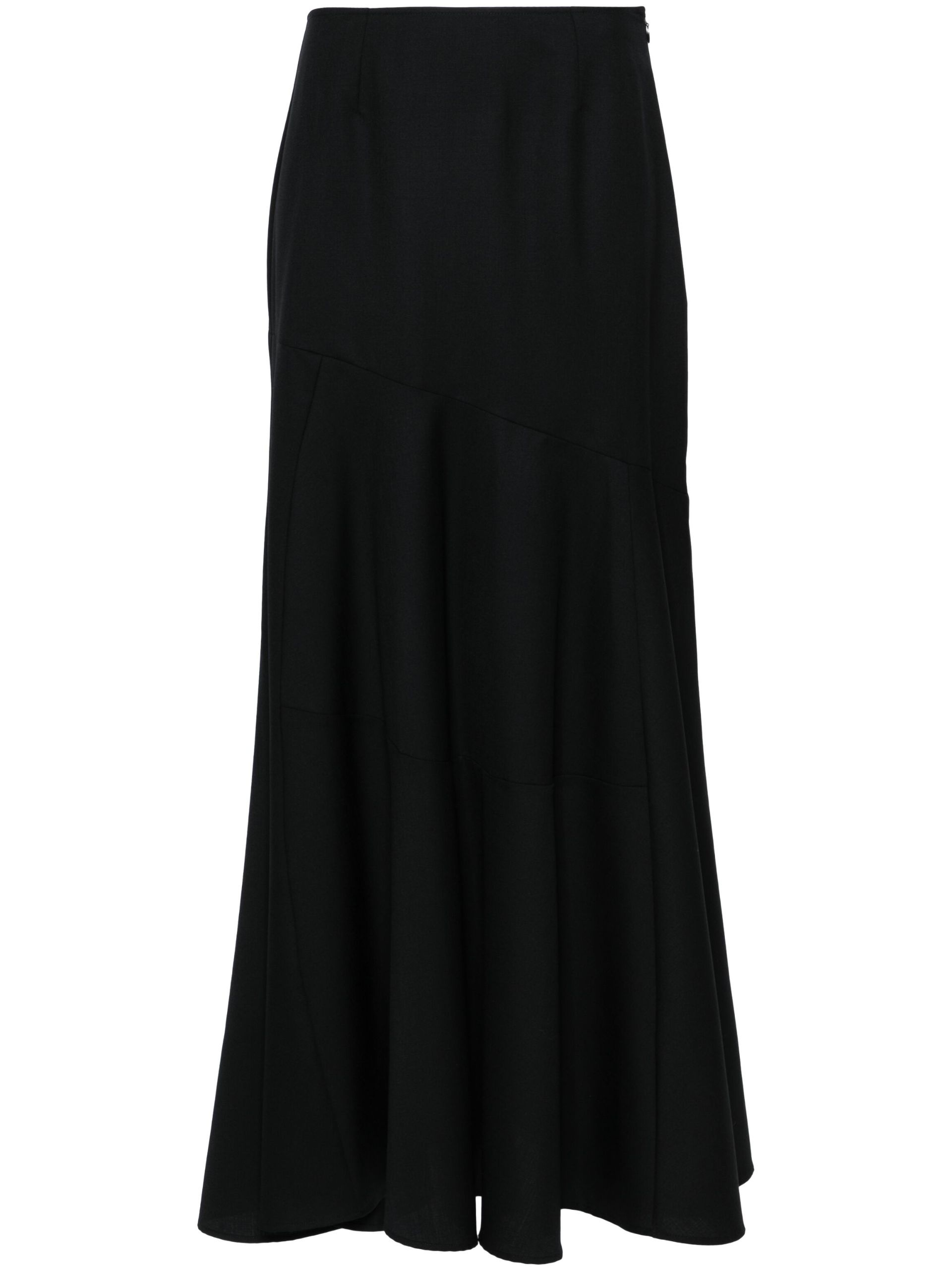 Black Virgin-Wool Maxi Skirt - 1