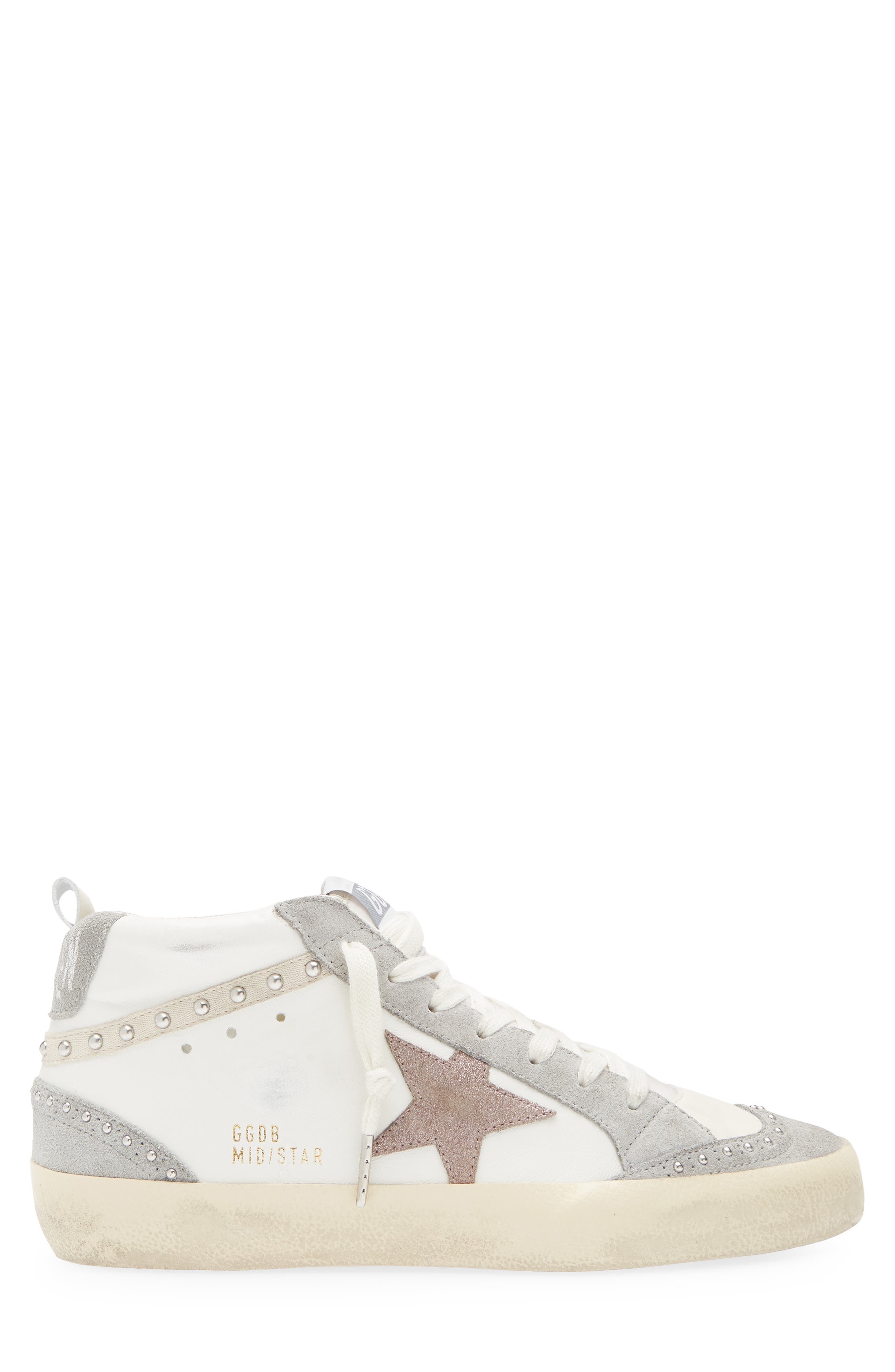 Golden Goose Midstar Sneaker in White/Silver Sconce/Brown at Nordstrom - 3