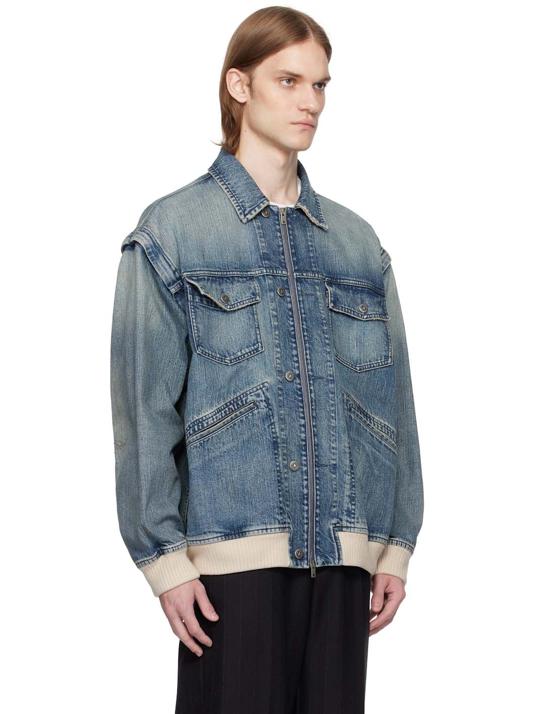 Blue Washed Denim Jacket - 2