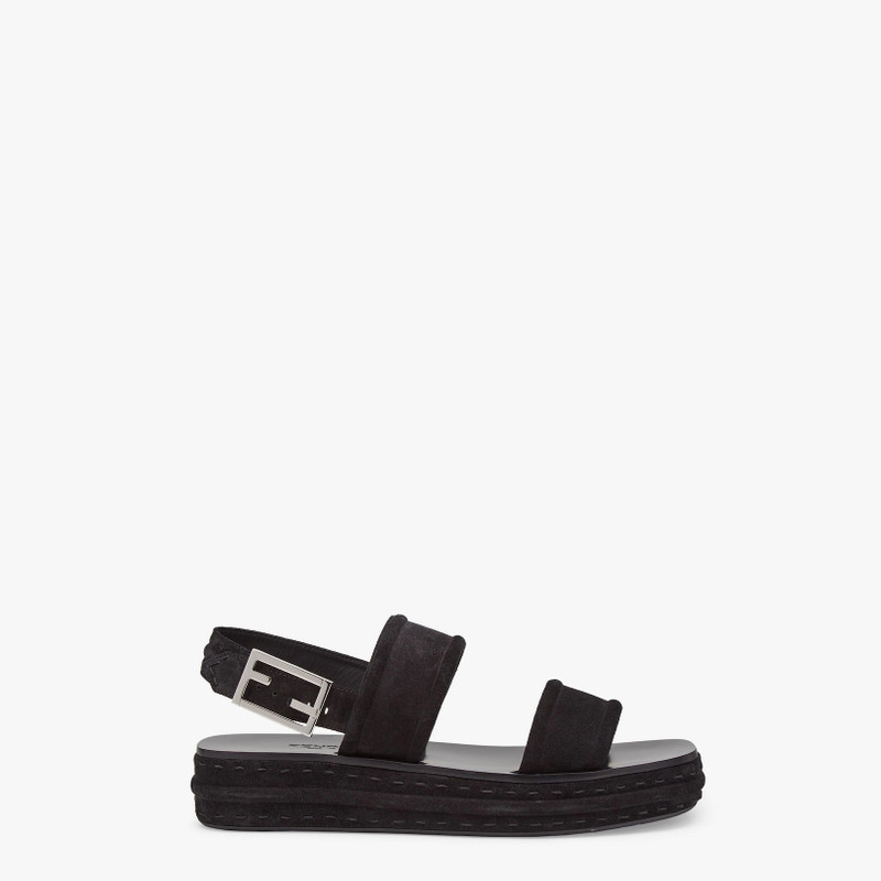 Black suede sandals 1