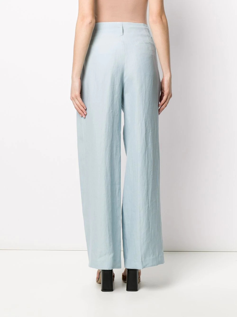 high-waisted wide-leg trousers - 4