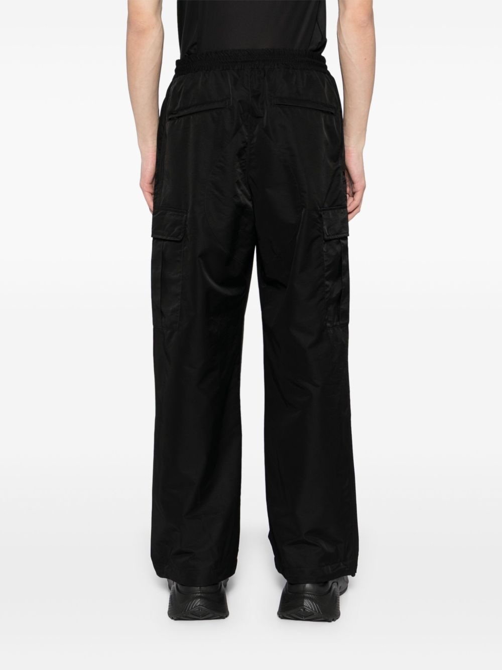 logo patch cargo trousers - 4