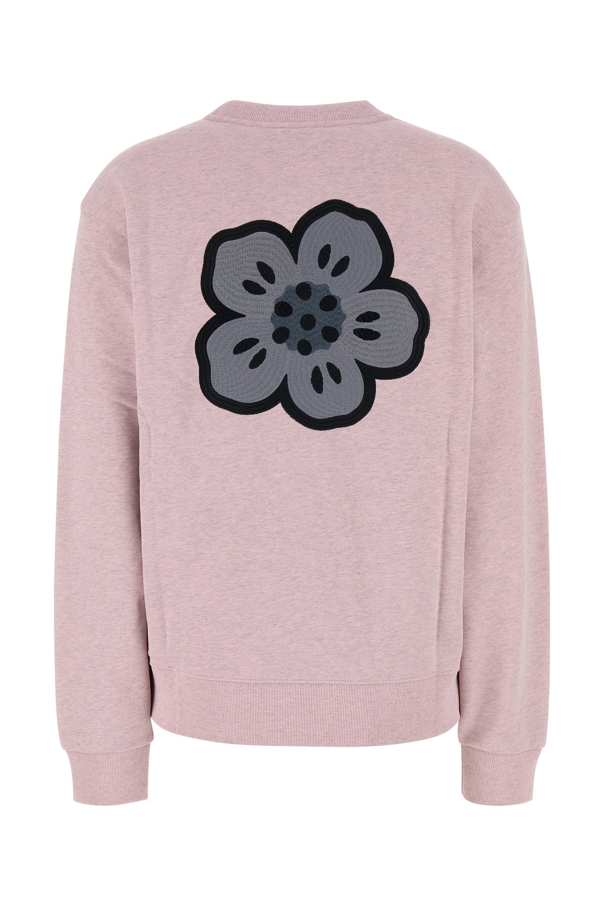 Melange pink cotton oversize sweatshirt - 2