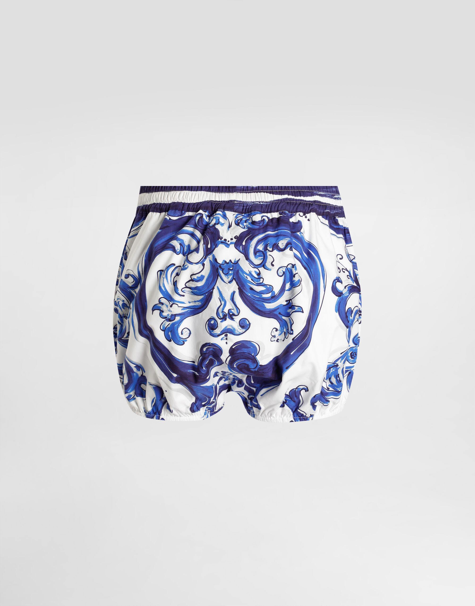 Majolica-print poplin shorts - 2