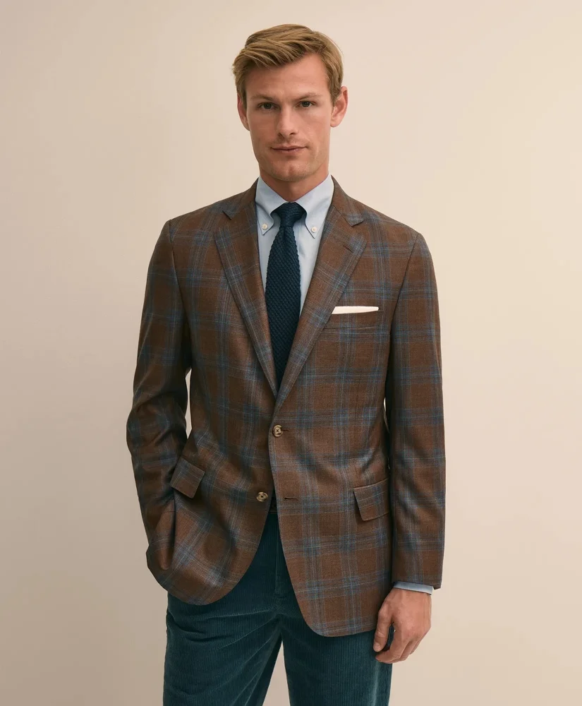 Classic Fit Wool Check Sport Coat - 1