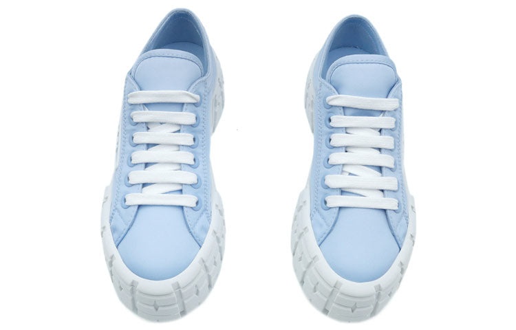 (WMNS) PRADA Double Wheel Re-nylon Gabardine Sneakers 'Blue' 1E260M_3LFX_F0076 - 3