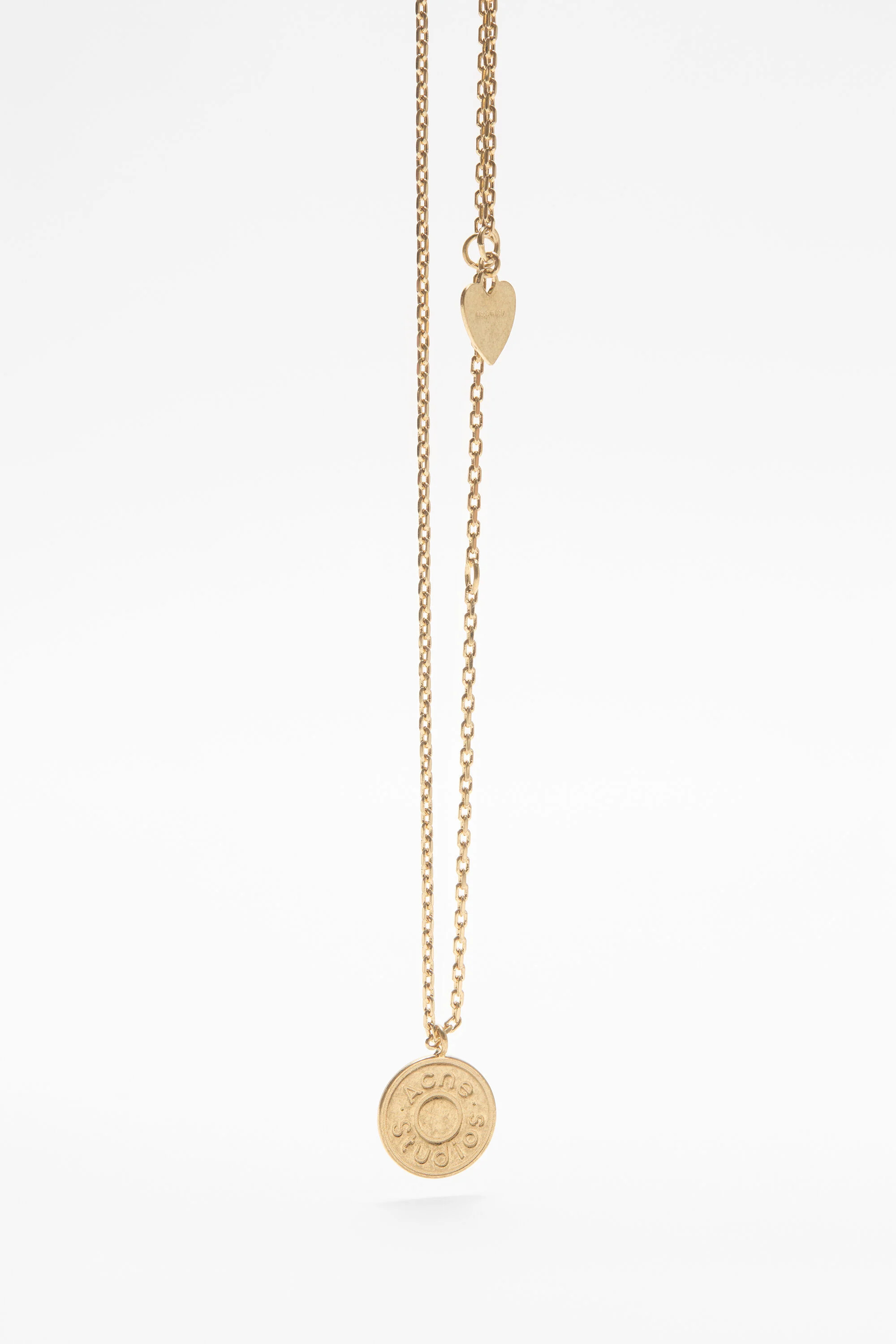 Rivet charm necklace - Semi matt gold - 2