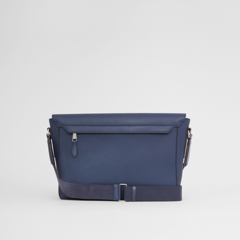 Grainy Leather Pocket Messenger Bag 8