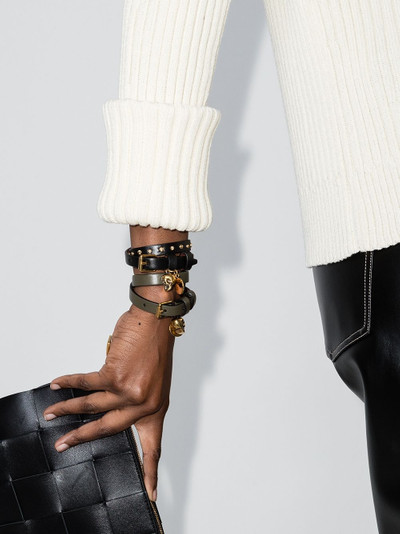 Alexander McQueen double wrap skull charm bracelet outlook