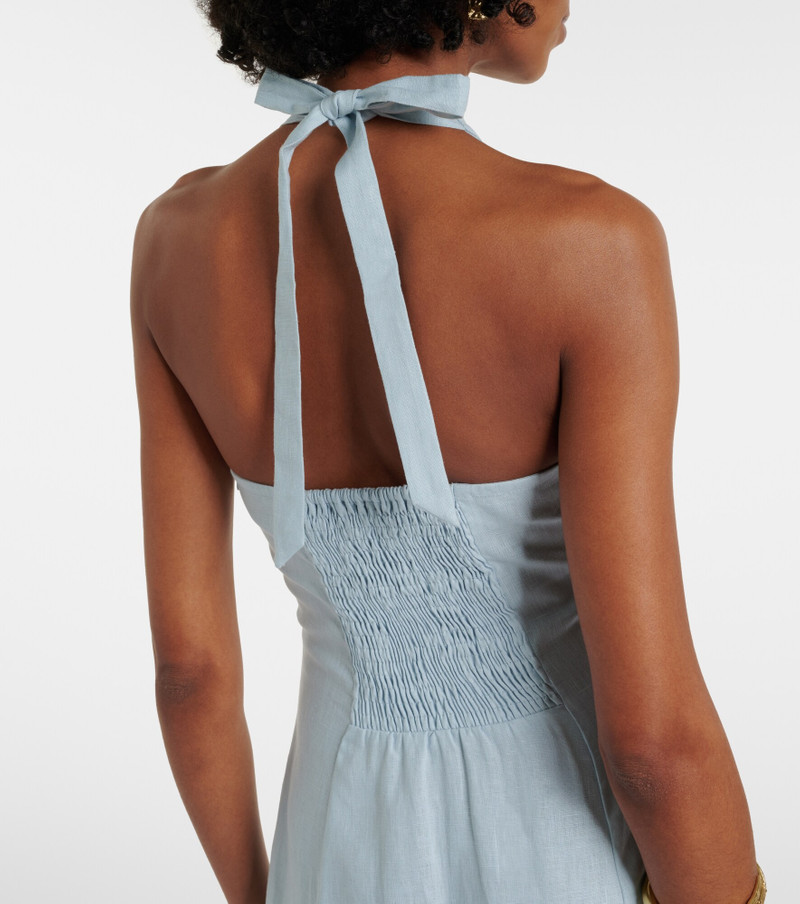 Marais shirred linen midi dress 6
