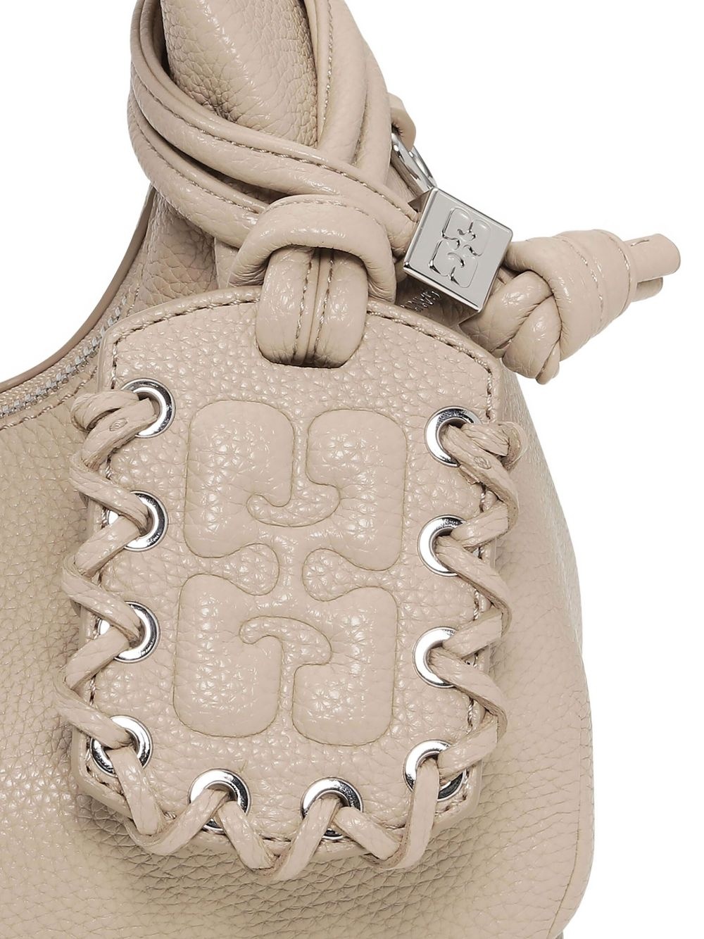 mini textured leather tote bag - 6