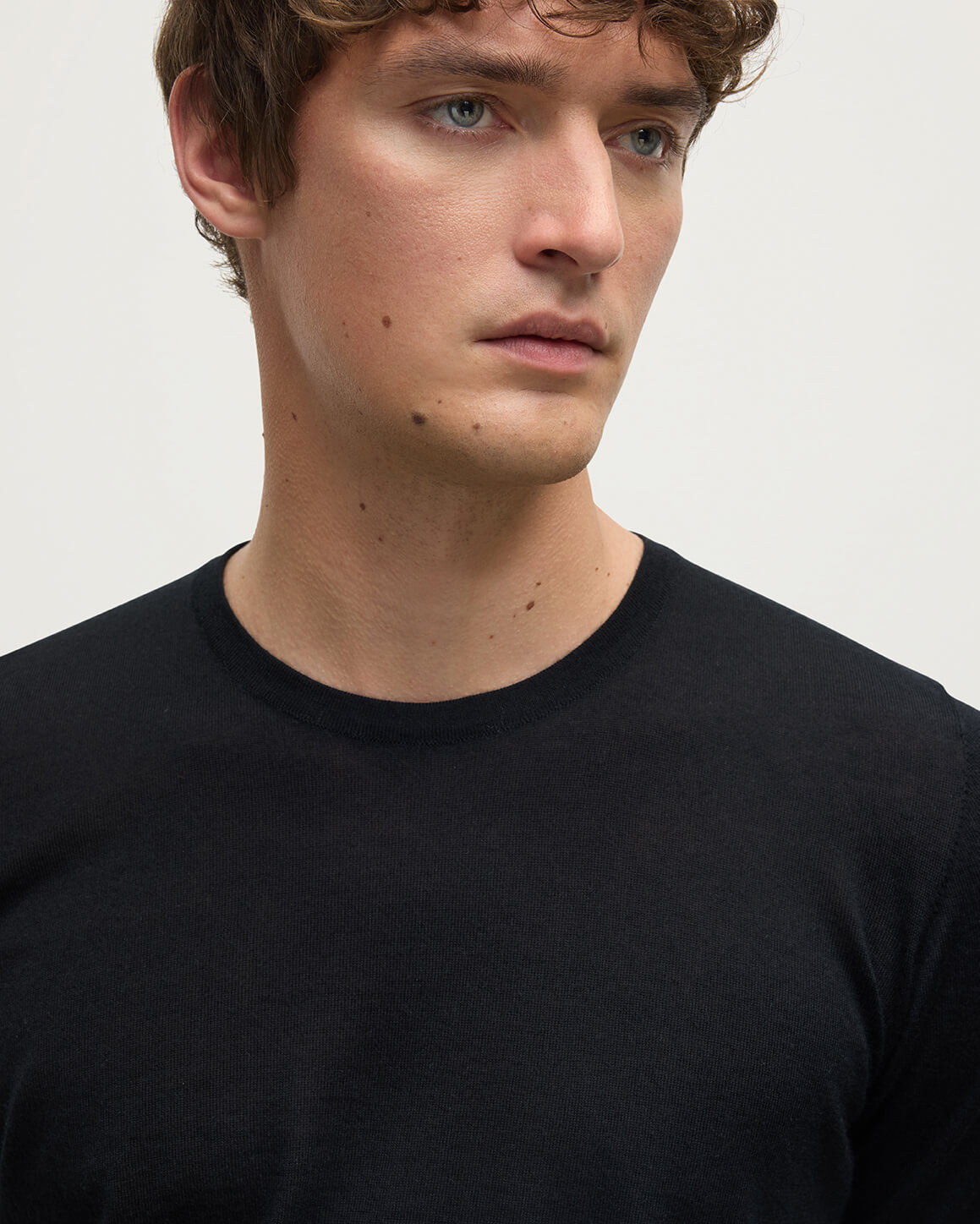Superfine Cashmere Black T-Shirt - 5
