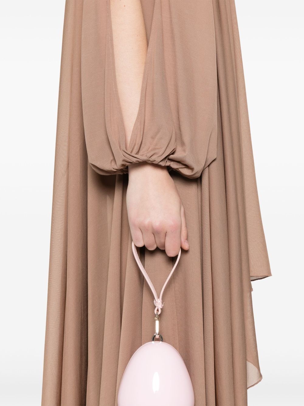 asymmetric georgette mini dress - 5