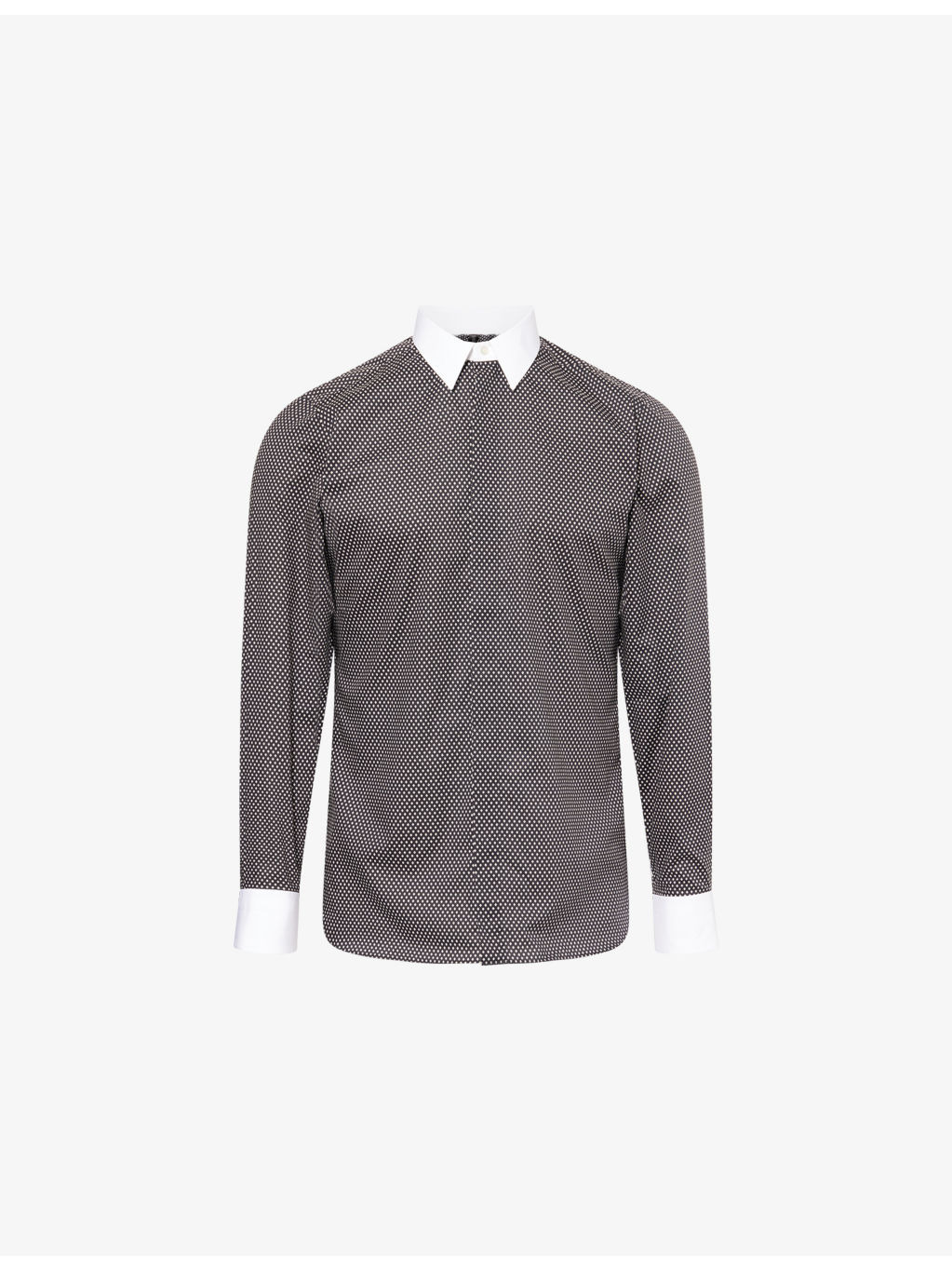 Classic Printed Long-Sleeve Cotton Shirt - 1