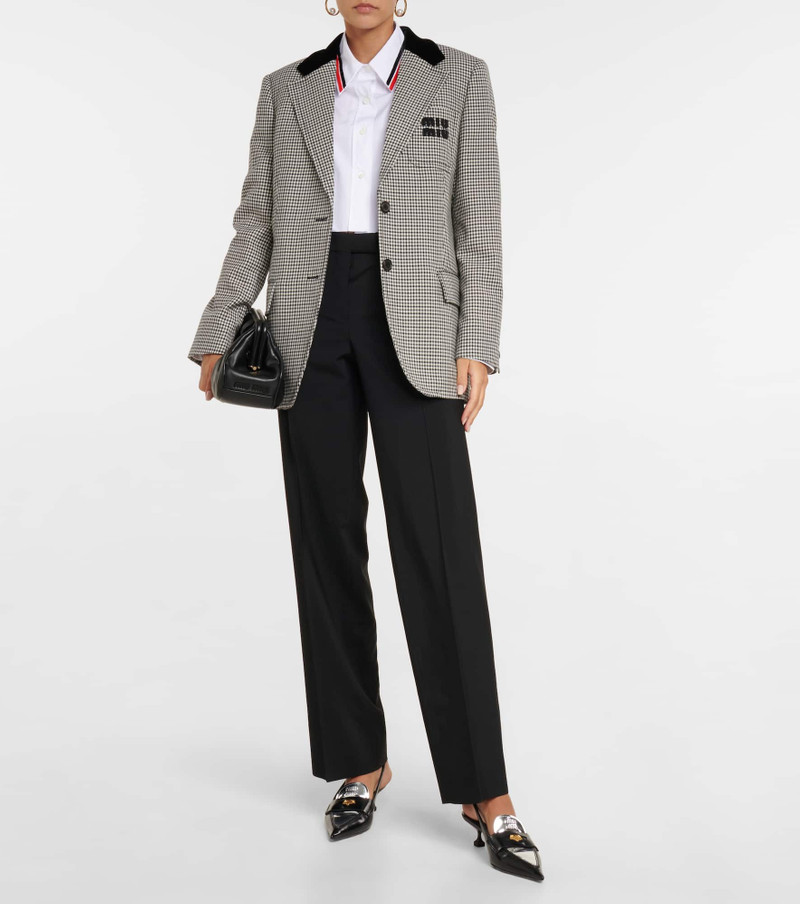 Miu Miu Mid-rise straight wool-blend pants outlook