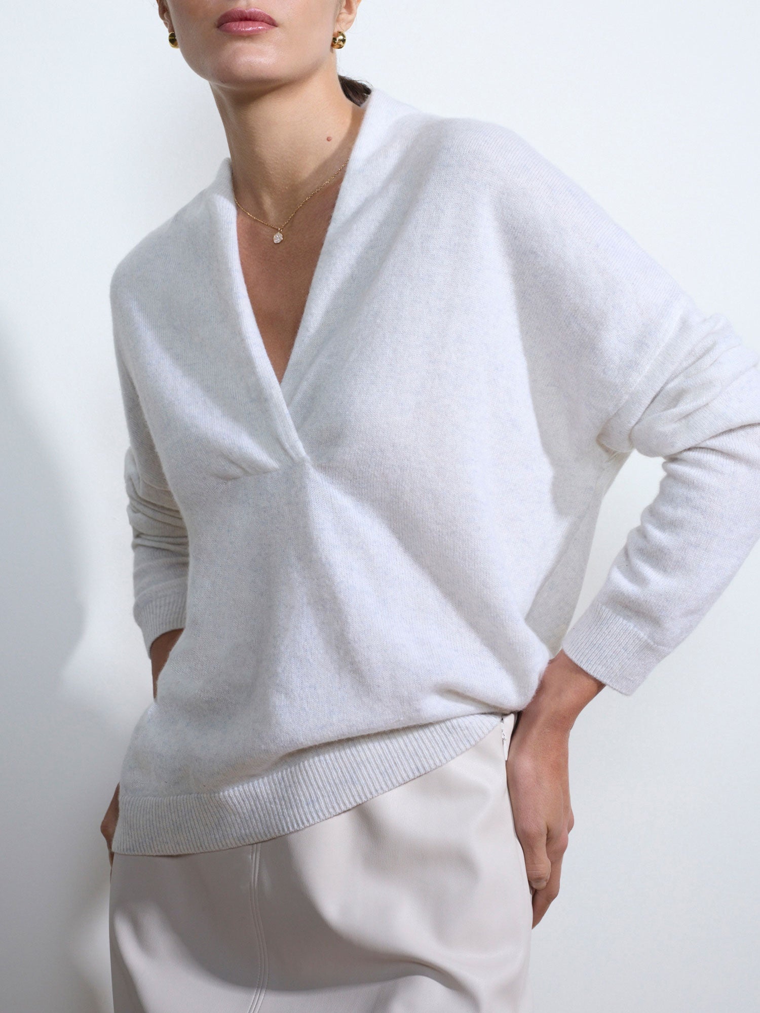 The Siena Wrap Neck Pullover - 1