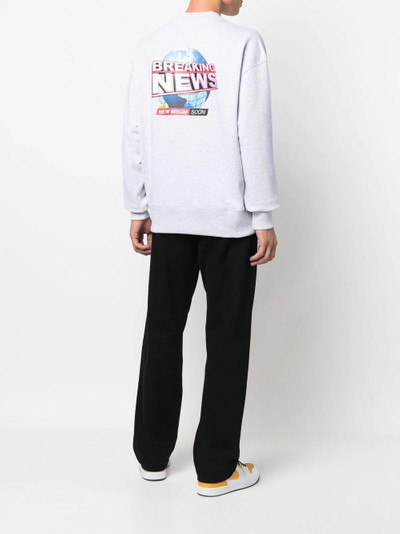 MSGM logo-print cotton sweatshirt outlook