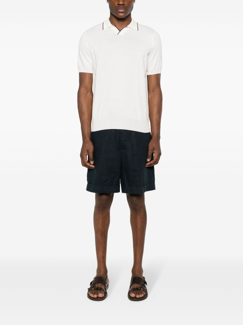 Canali linen bermuda shorts outlook