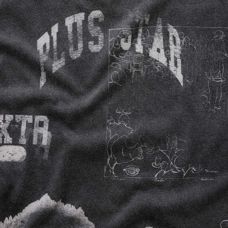 DUKE + DEXTER NY Sketch Washed Grey Long Sleeve Top outlook