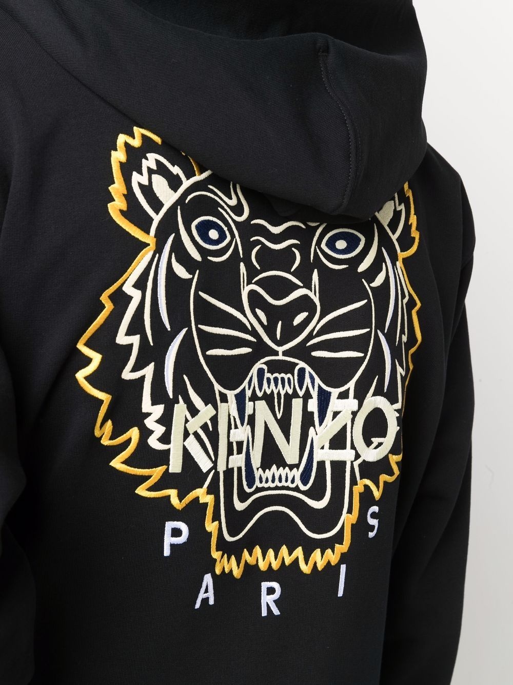 embroidered Tiger zip-up hoodie - 5