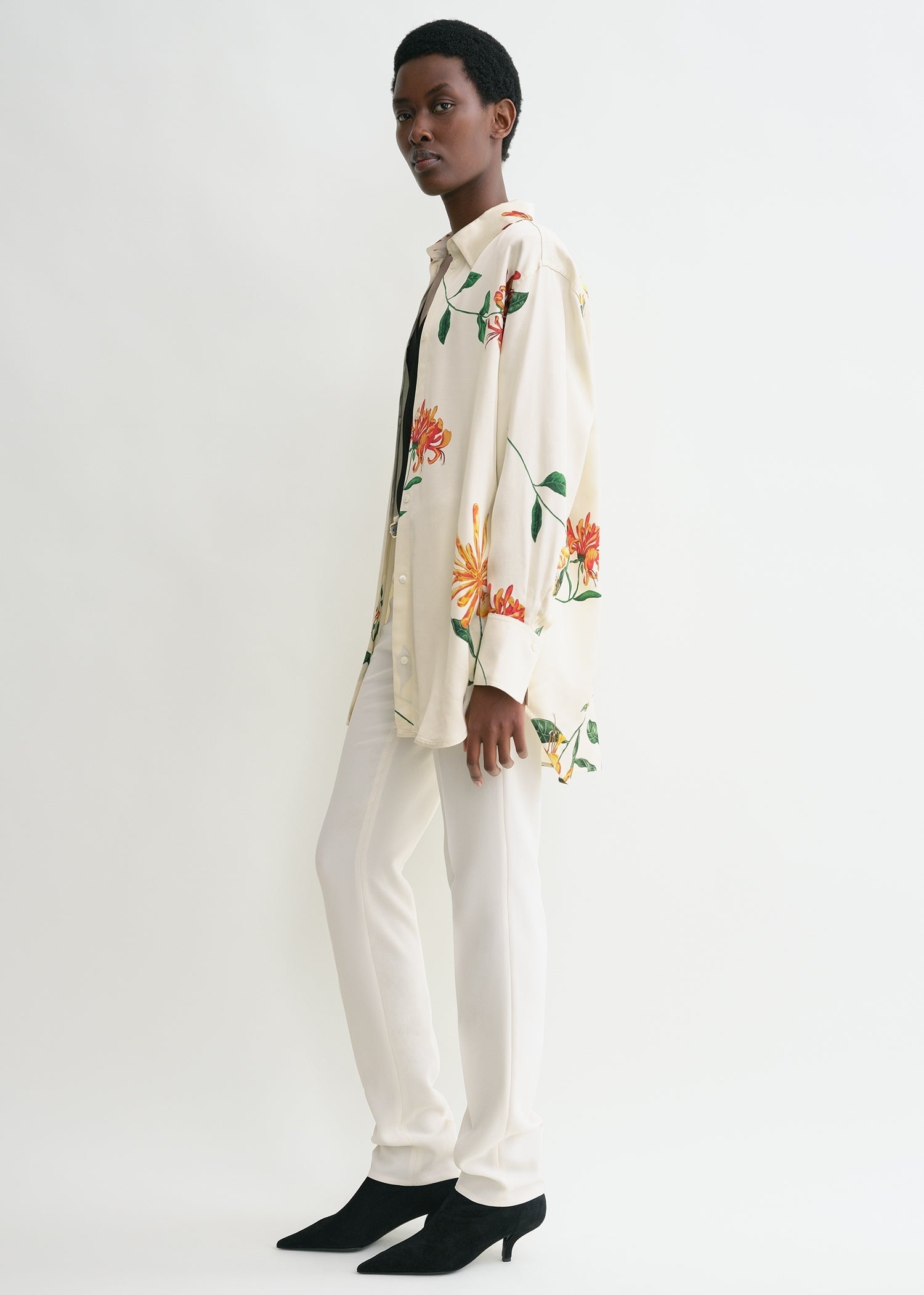 Relaxed honeysuckle shirt ecru/orange - 3