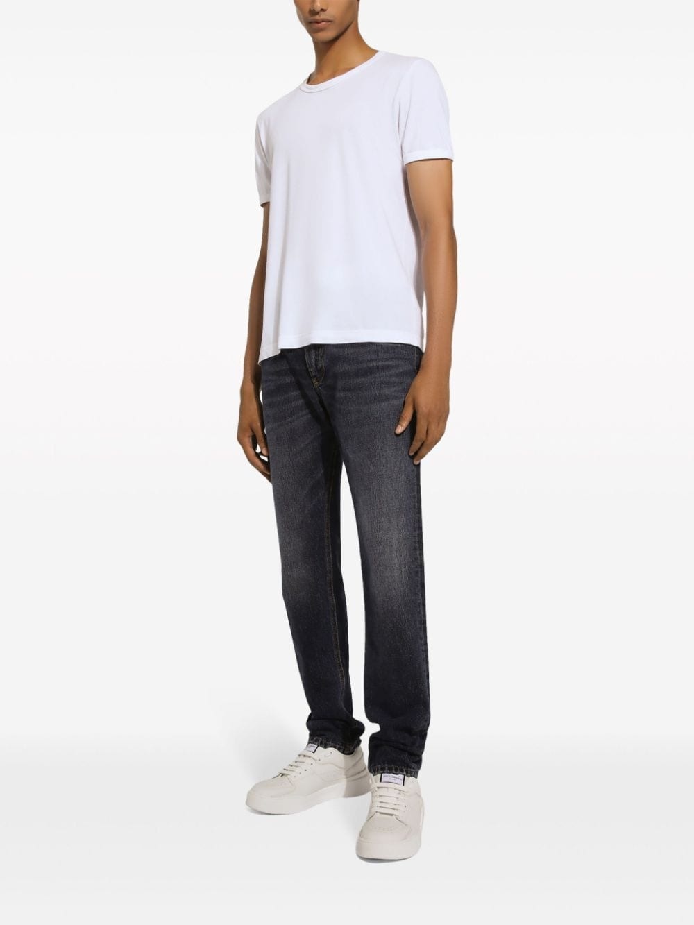 straight-leg cotton jeans - 2