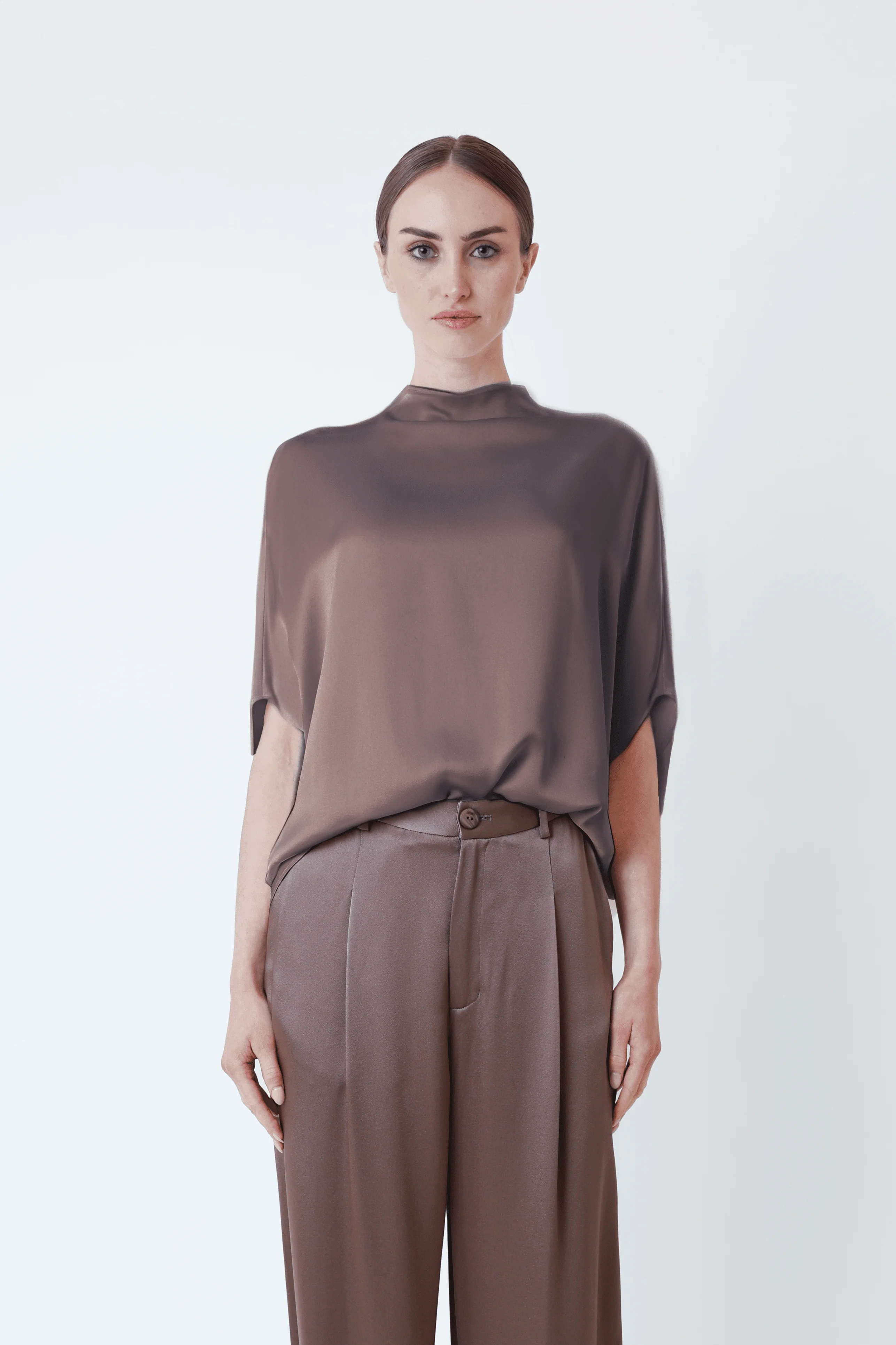 Satin Cape Tee - 1