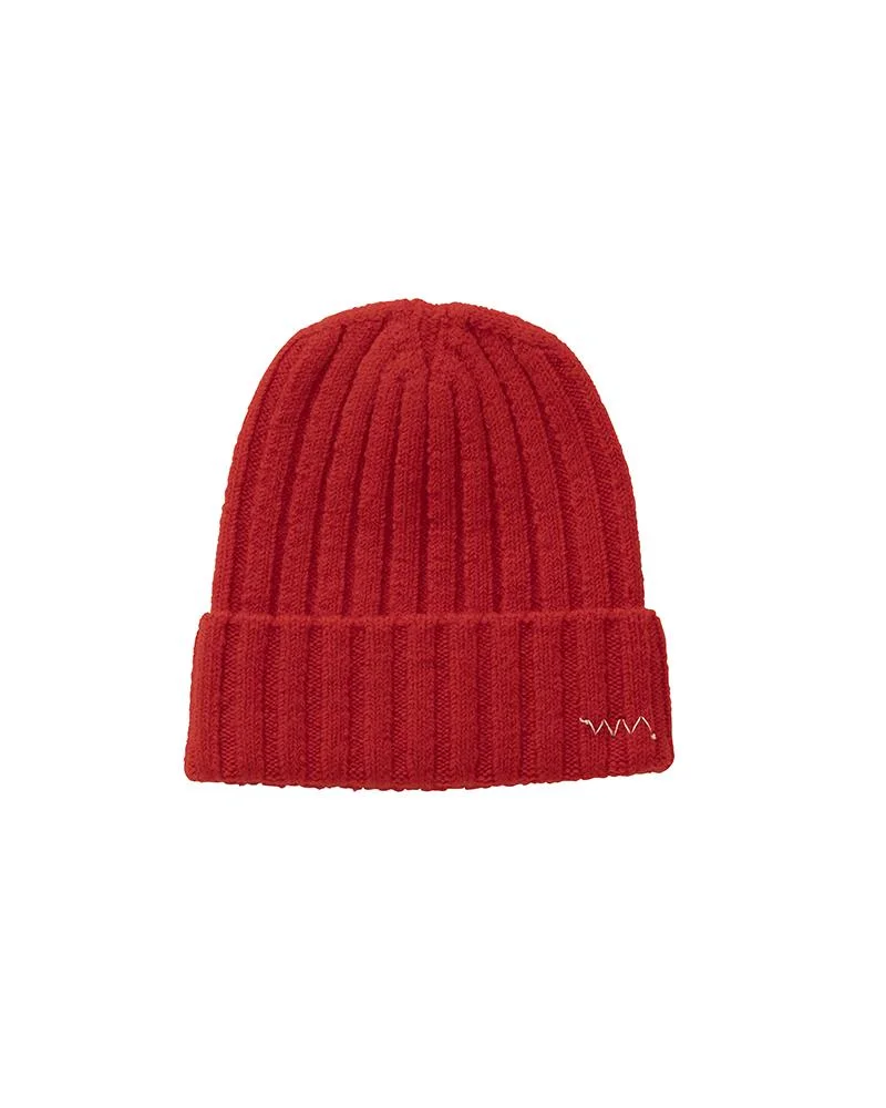 KNIT CAP (WOOL) RED - 1