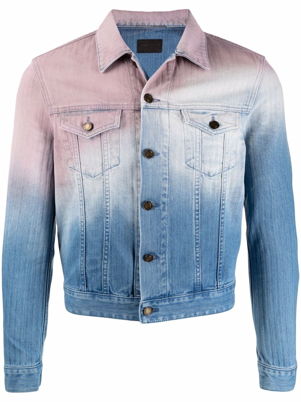 gradient-effect denim jacket - 1