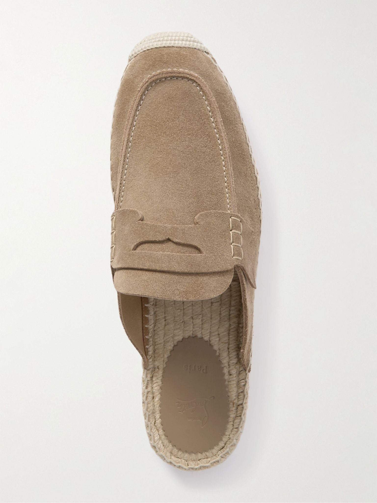 Paquepapa Suede Backless Espadrilles Brown - 7