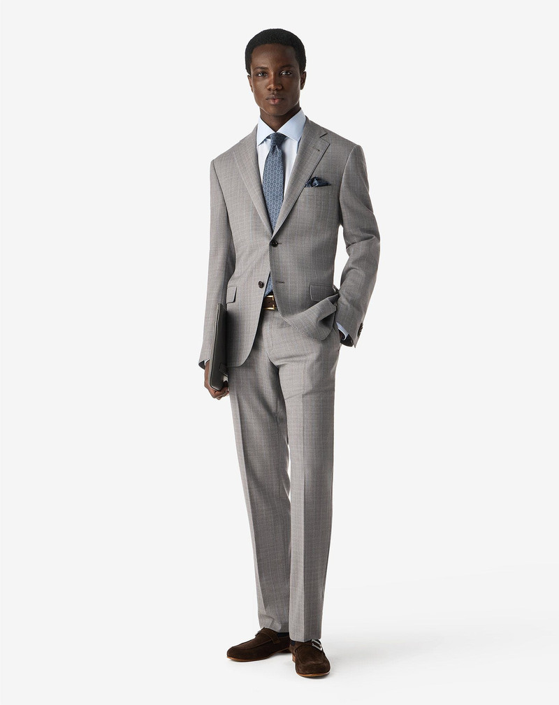 CORNELIANI Grey naturally stretch wool suit outlook