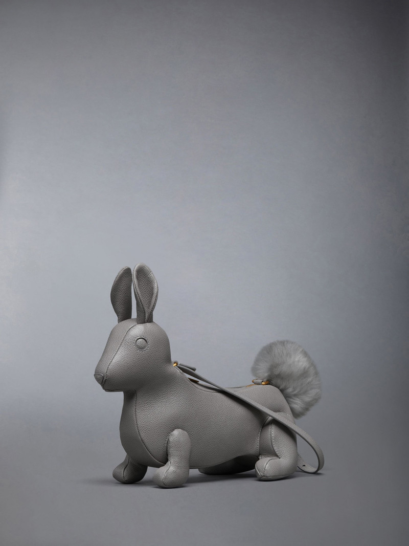 Thom Browne Pebble Grain Rabbit Baguette Bag outlook