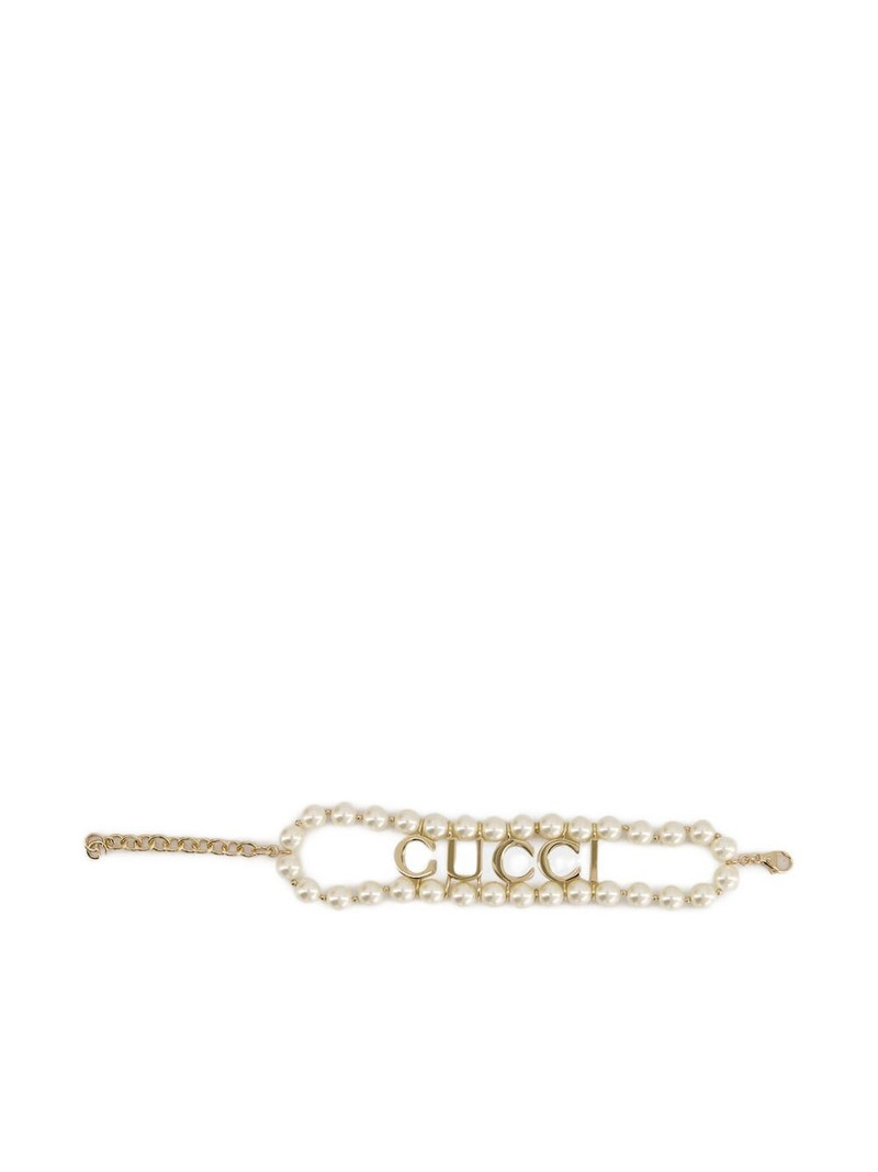 GUCCI pearl-embellished bracelet outlook