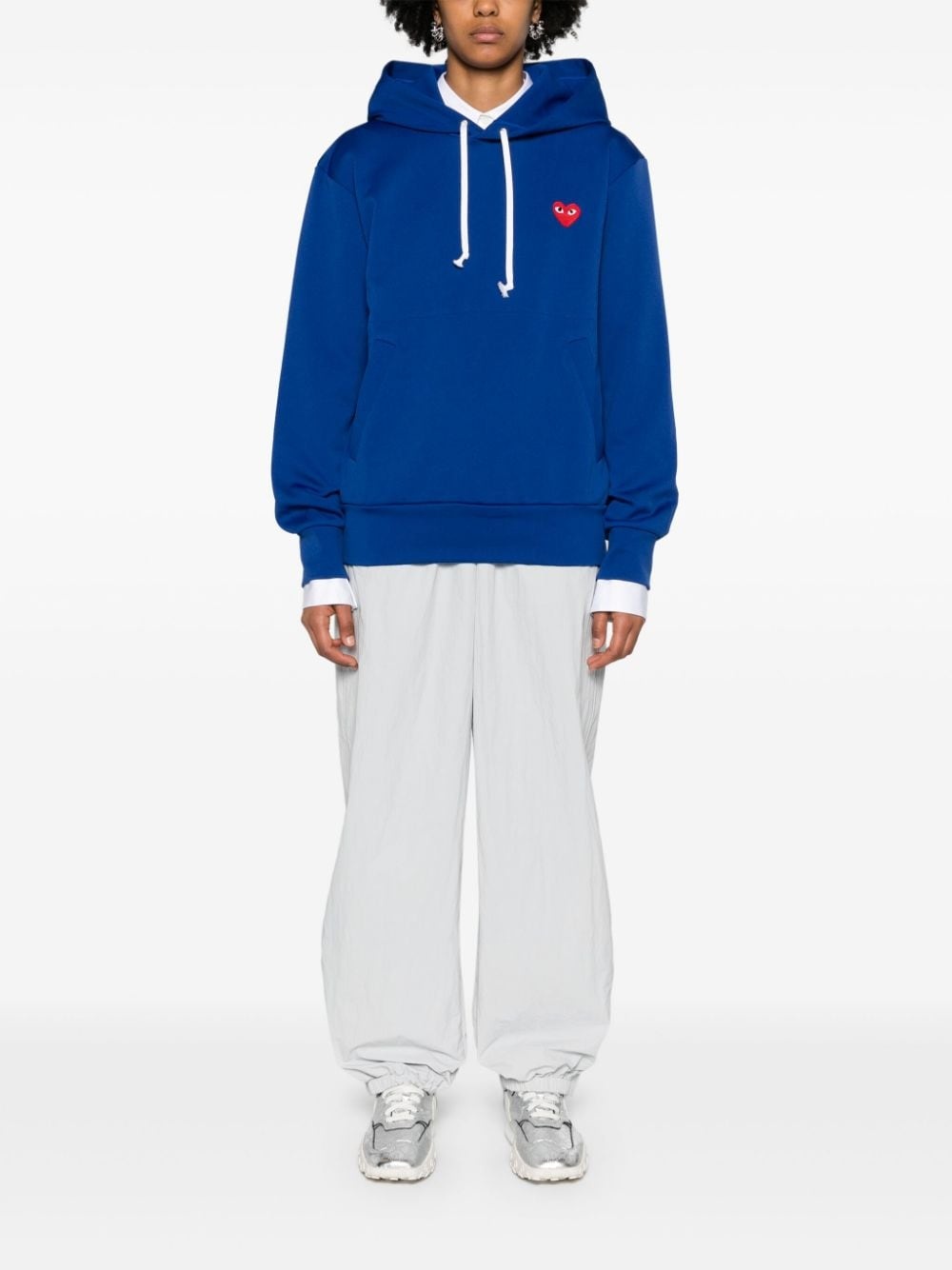 heart-motif drawstring hoodie - 3