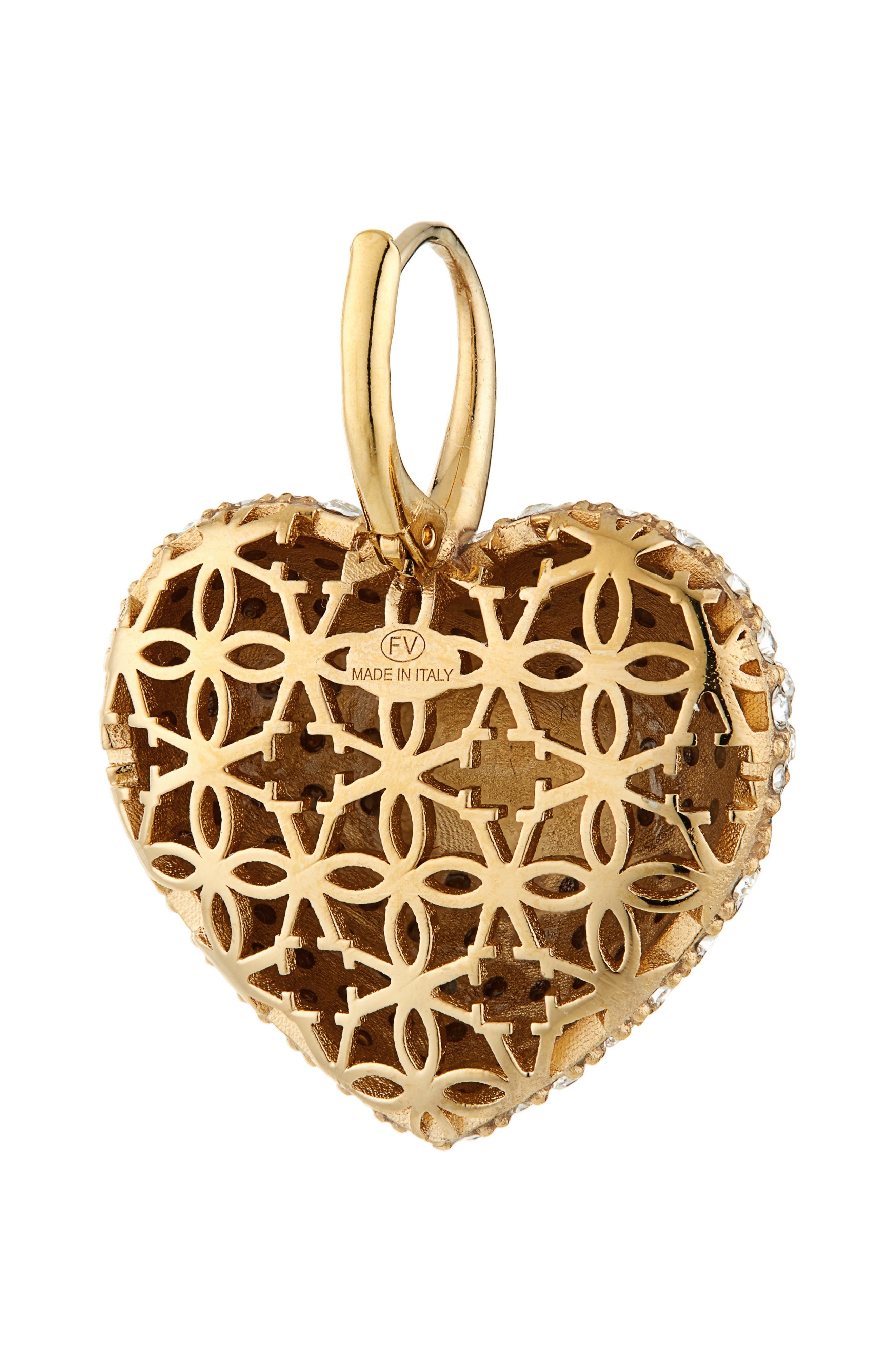 Valentino Garavani Coeur Royal Earrings in Nero/Crystal at Nordstrom - 4