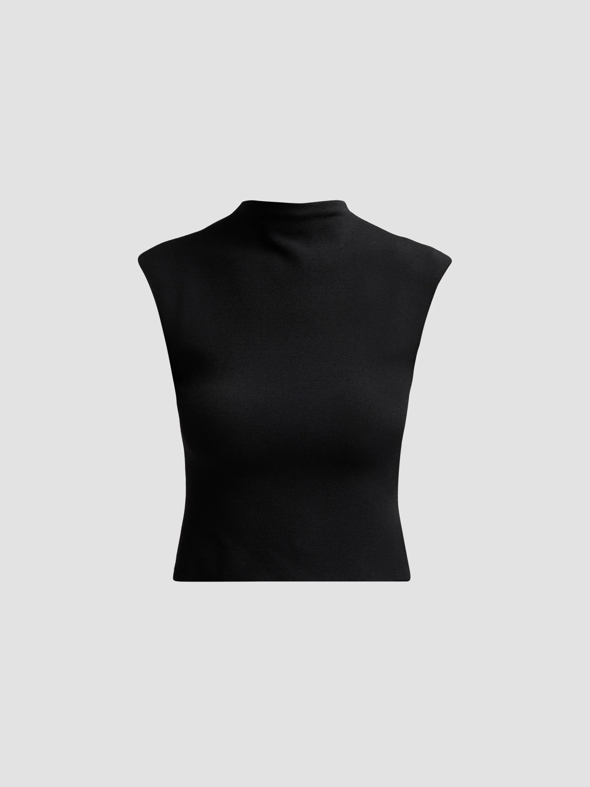 A. W.A. K.E. MODE Women's Knit Sleeveless Top - Black - 1