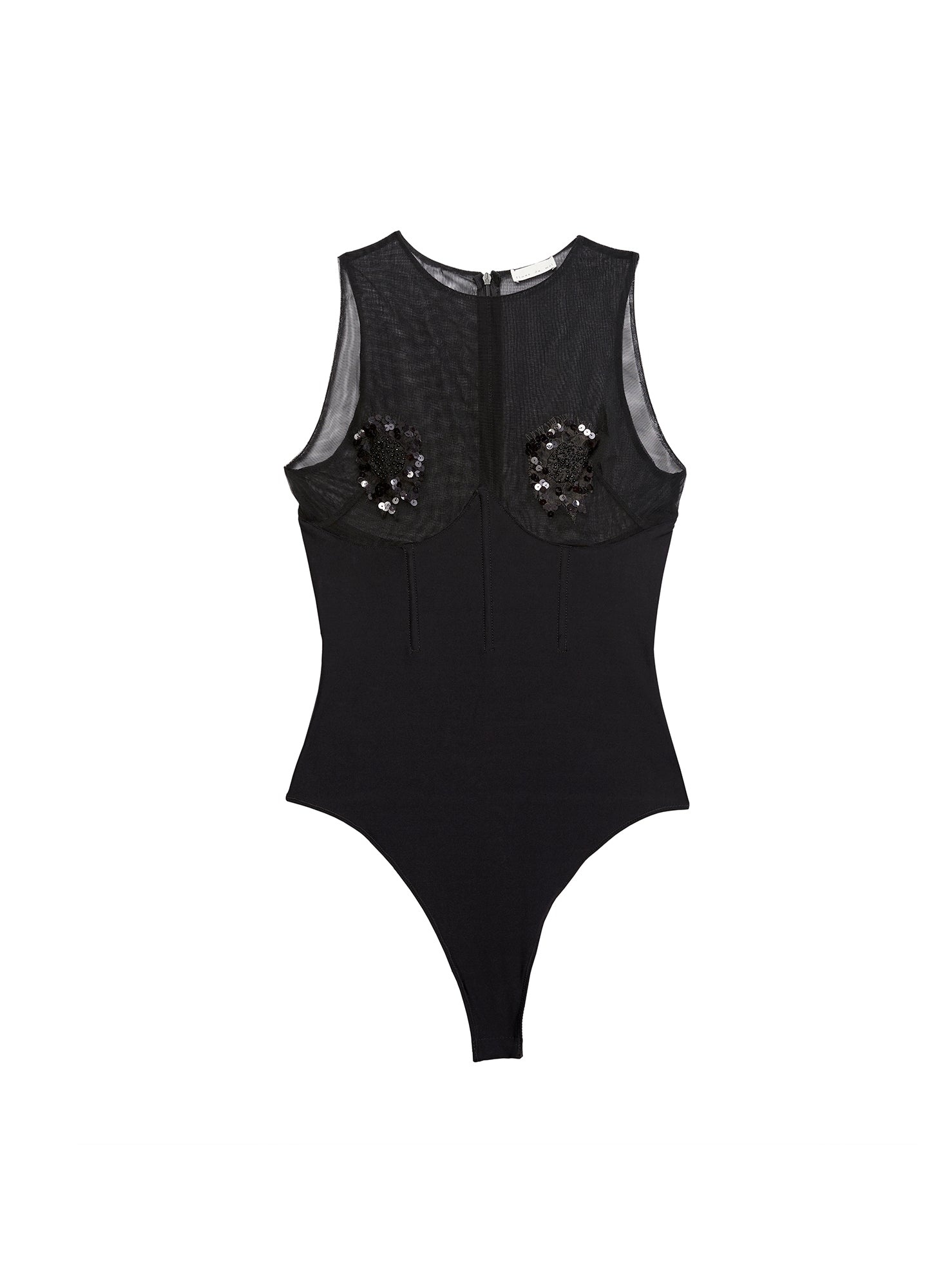 Embellished Cup Bodysuit - 1