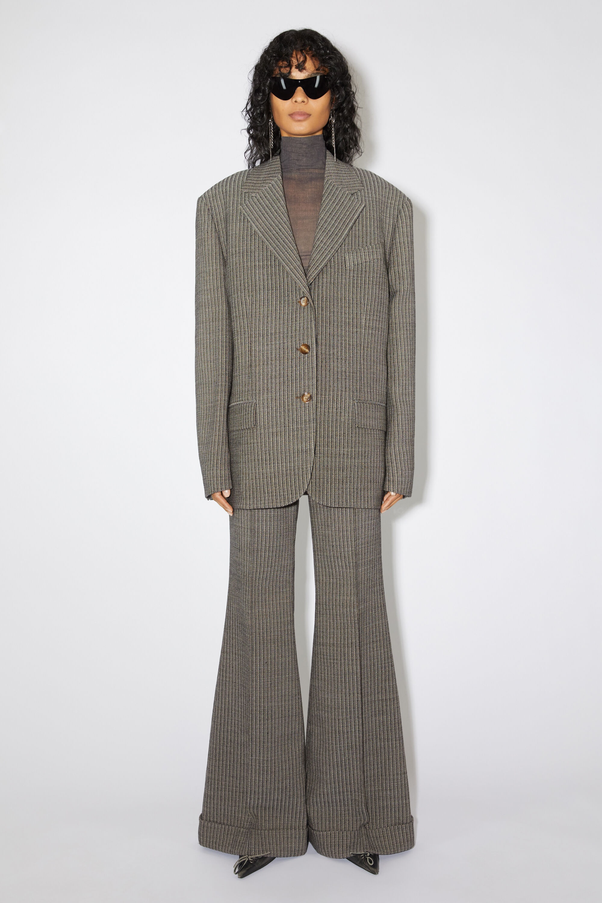 Relaxed fit suit jacket - Multi taupe - 2